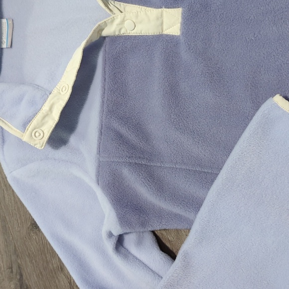 Columbia Fleece Color Block Quarter Snap Pullover Sweater - Picture 4 of 8